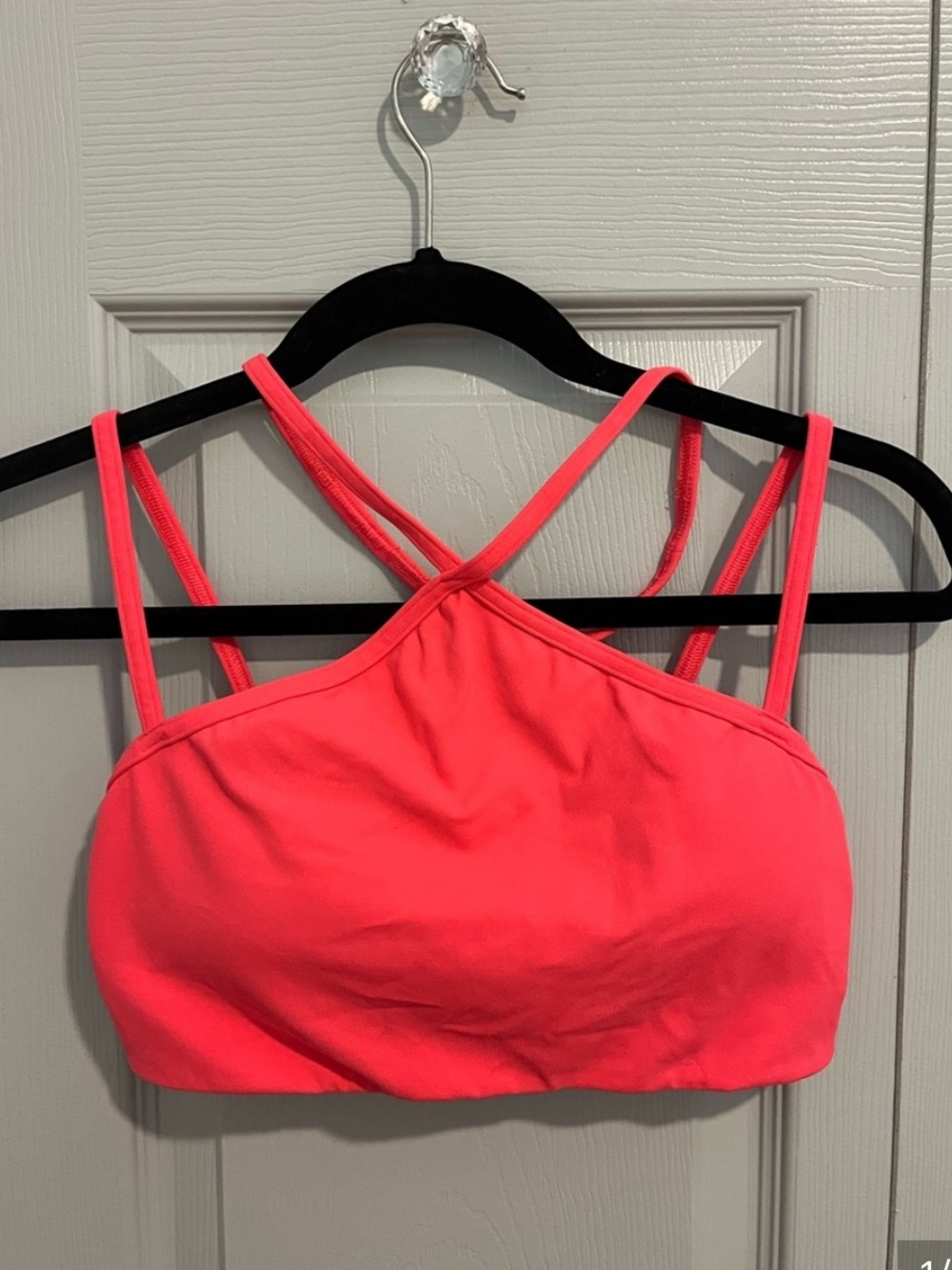 lululemon athletica Neon Coral Strappy Sports Bra